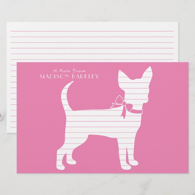 Chihuahua Dog Puppy Stationery Briefpapier (Vorne/Hinten)