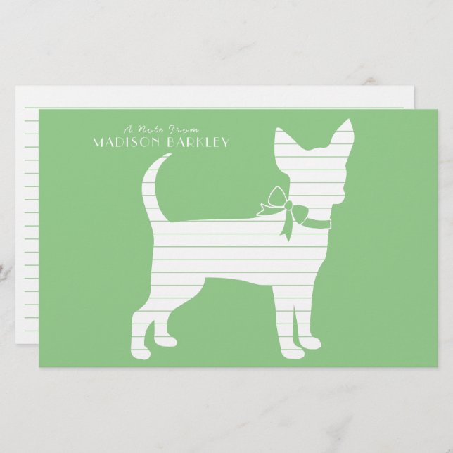 Chihuahua Dog Puppy Stationery Briefpapier (Vorne/Hinten)