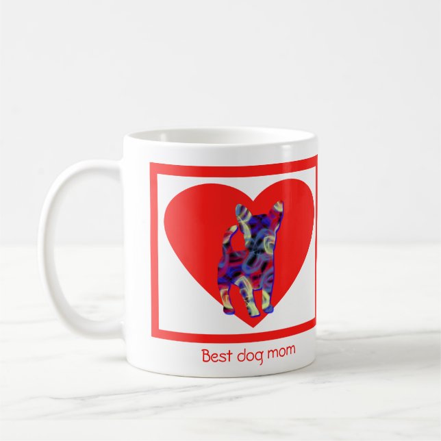 Chihuahua Dog Red Valentine's Day Heart Coffee Tas Kaffeetasse (Links)