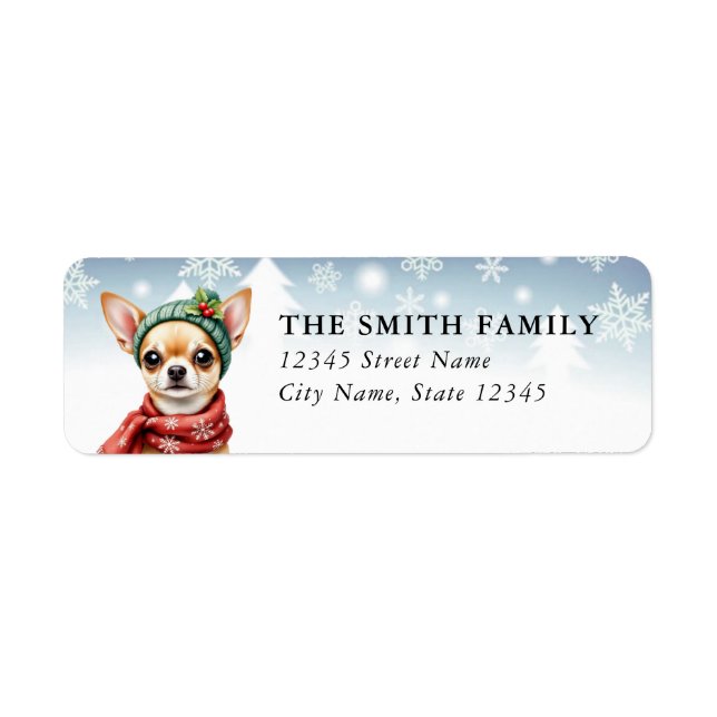 Chihuahua Dog Return Address Labels (Vorne)
