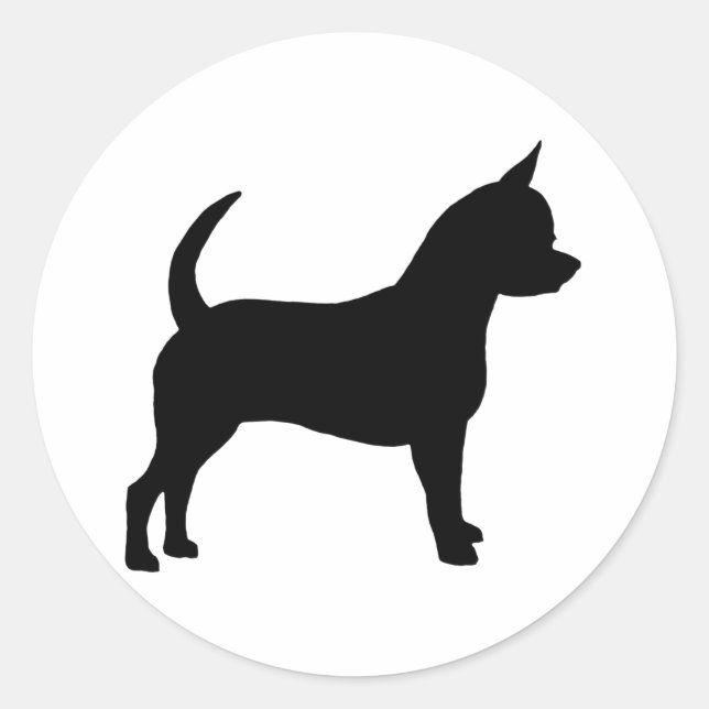 Chihuahua Dog Runder Aufkleber (Vorderseite)