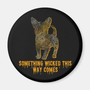 Chihuahua Dog Silhouette Spaß Halloween Magnet