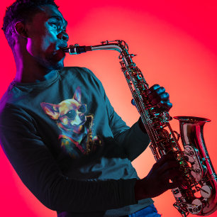 Chihuahua Dog spielt Saxophon T-Shirt