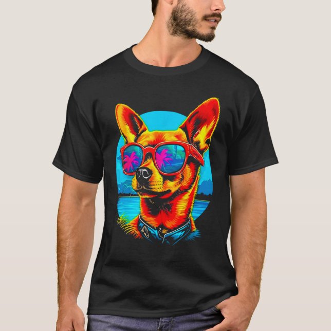 Chihuahua Dog Sunglasses T-Shirt (Vorderseite)