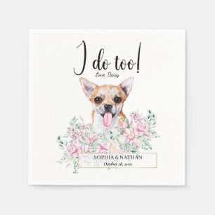 Chihuahua Dog Wedding Cocktail Napkins Serviette