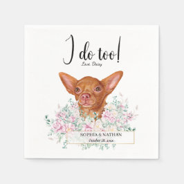 Chihuahua Dog Wedding Cocktail Napkins Serviette