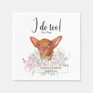 Chihuahua Dog Wedding Cocktail Napkins Serviette