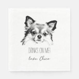 Chihuahua Dog Wedding Napkin Paper Napkin Serviette