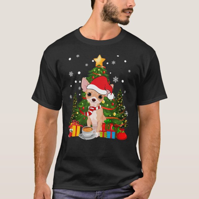 Chihuahua Dog Weihnachten ist ein Geschenk Kaffee  T-Shirt (Vorderseite)