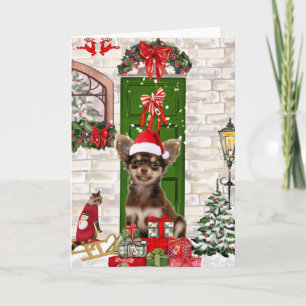 Chihuahua Dog Weihnachten Karte