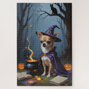 Chihuahua Dog Whimsical Halloween Malerei Puzzle