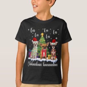 chihuahua dog xmas fa la la la lustige hässliche W T-Shirt