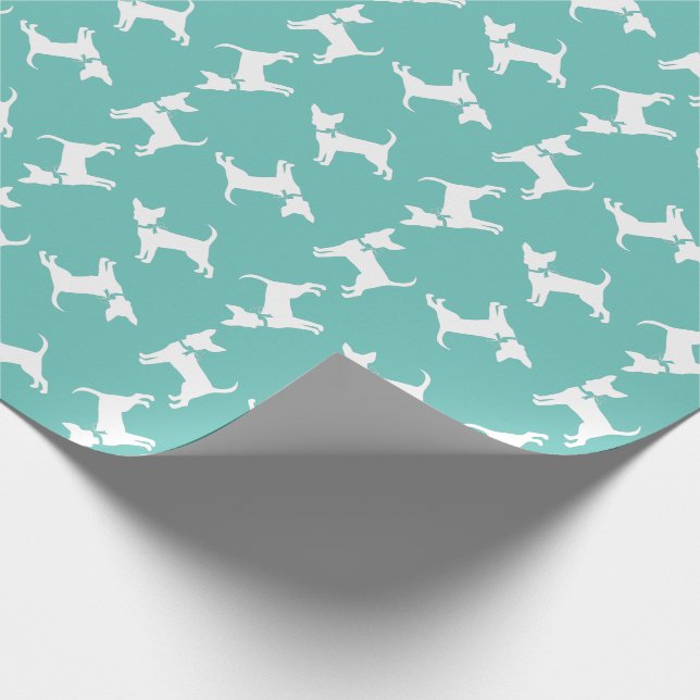 Chihuahua Doppy Welpe Wrapping Paper Geschenkpapier (Ecke)