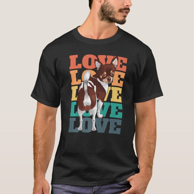 Chihuahua Eigentümer Niedlich Retro 2 T-Shirt (Vorderseite)