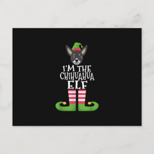 Chihuahua elf Hunde liebt Familien passende Weihna Ankündigungspostkarte