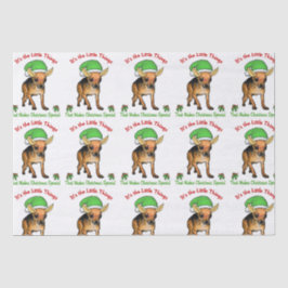 Chihuahua Elf Weihnachten Seidenpapier