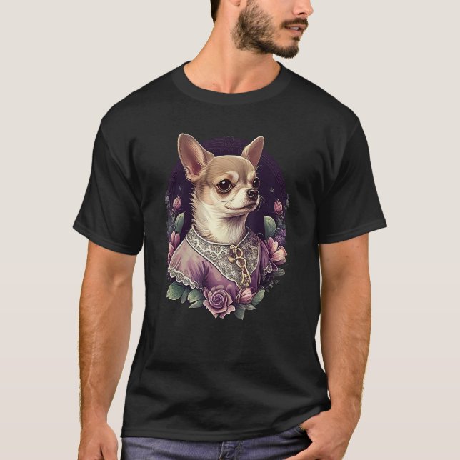 Chihuahua  English Lady Women Dress Dog Great Brit T-Shirt (Vorderseite)