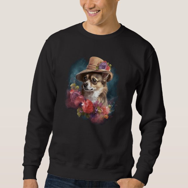 Chihuahua English Lady Women Dress Dog Great Brita Sweatshirt (Vorderseite)