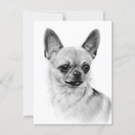 Chihuahua Expression Hand bemalt Artwork Postkarte