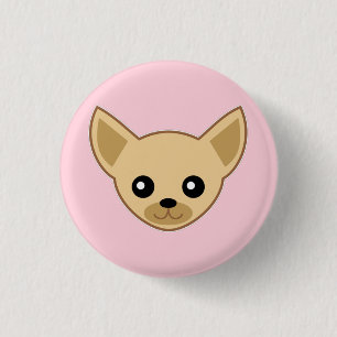 Chihuahua Face Button