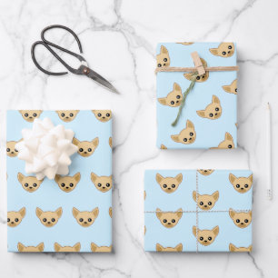 Chihuahua Face Geschenkpapier Set