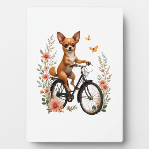 Chihuahua Fahrrad Rad Hund Radfahren Fotoplatte