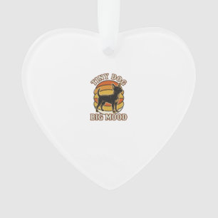 Chihuahua-Fan-Shirt Retro gravierter Hundehumor De Ornament