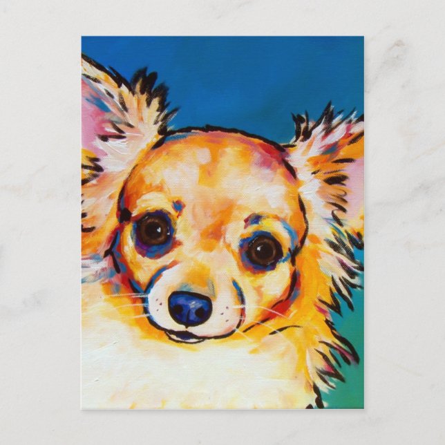 Chihuahua Fawn LC Postkarte (Vorderseite)