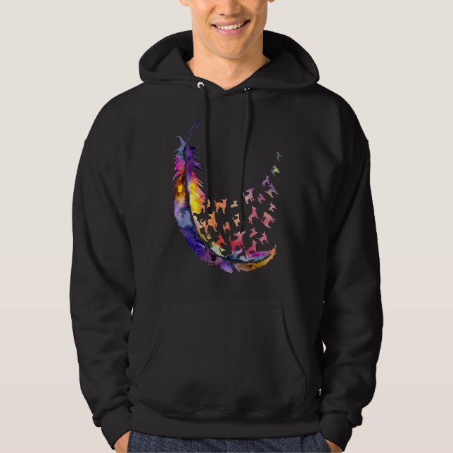 Chihuahua Feather Hoodie (Vorderseite)