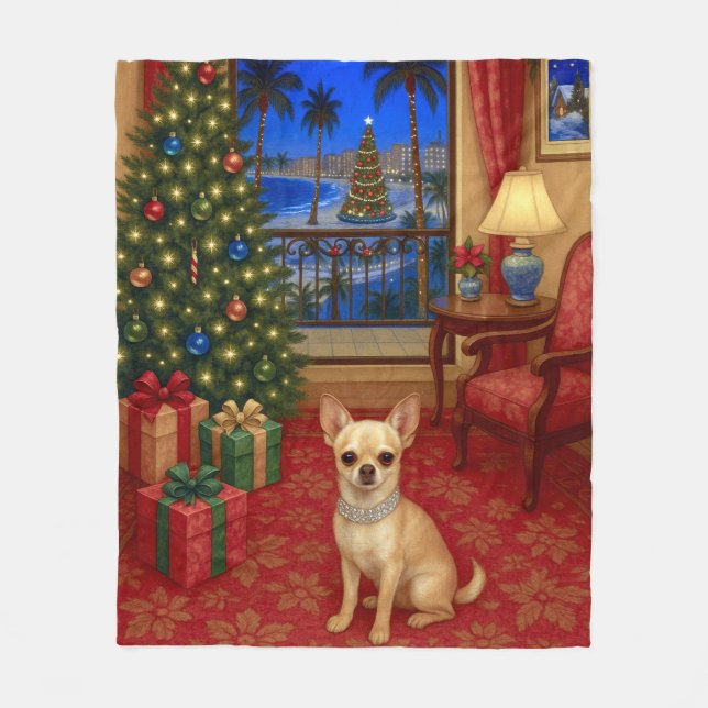 Chihuahua-Feiertag  Fleecedecke (Vorderseite)