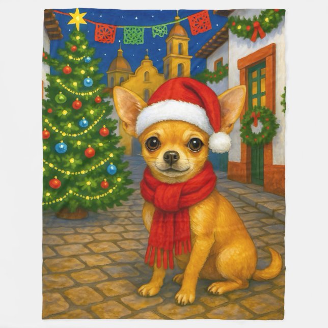 Chihuahua-Feiertag  Fleecedecke (Vorderseite)