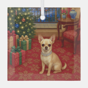 Chihuahua-Feiertag  Ornament Aus Glas