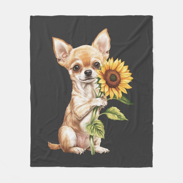 Chihuahua   fleecedecke (Vorderseite)