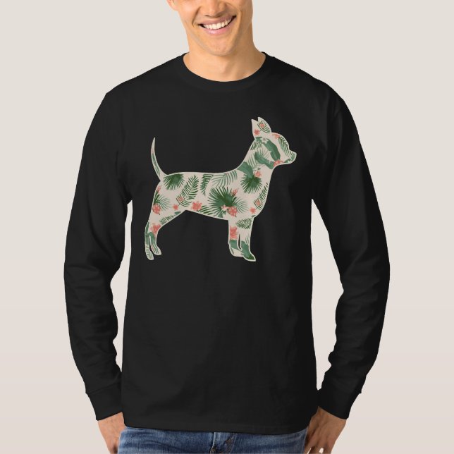 Chihuahua Flower Girl Print Floral Dog Hawaiian Wo T-Shirt (Vorderseite)