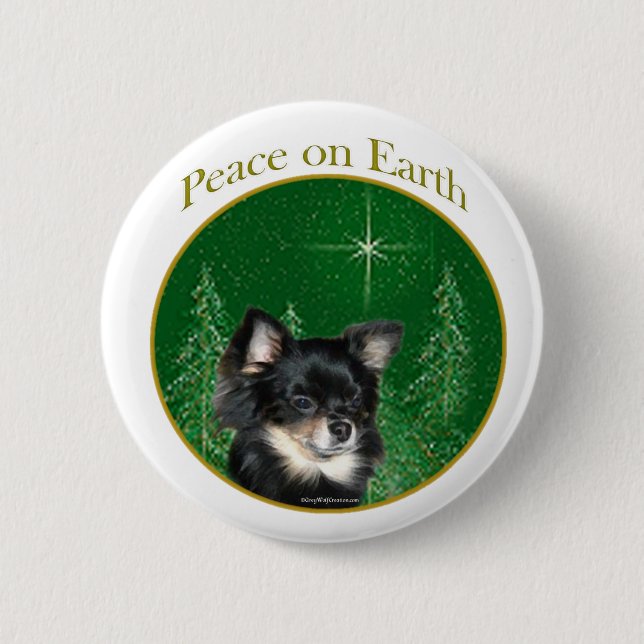 Chihuahua-Frieden Button (Vorderseite)