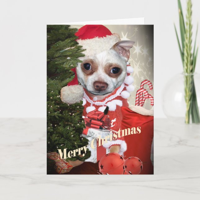 Chihuahua-frohe Weihnachten (Vorderseite)