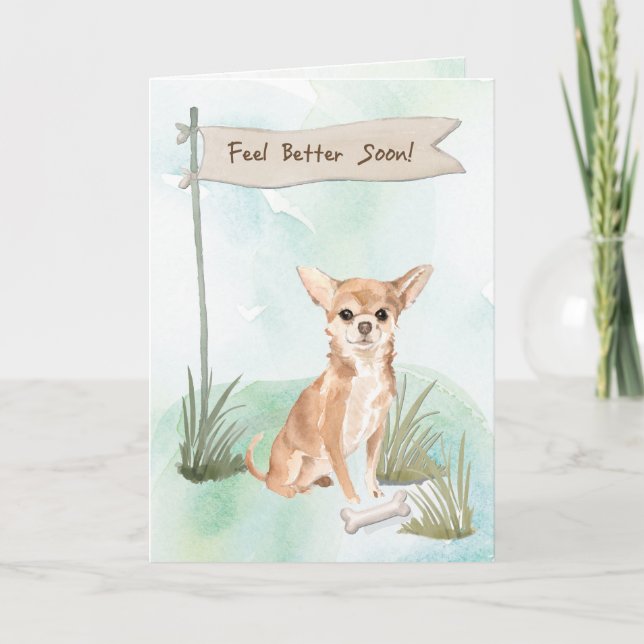 Chihuahua fühlen sich nach der Operation besser Karte (Vorderseite)