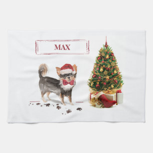 Chihuahua Funny Christmas Dog Tree Geschirrtuch