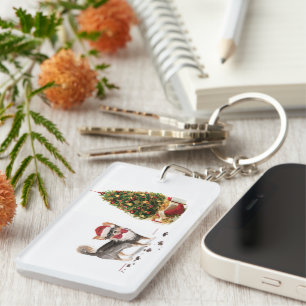 Chihuahua Funny Christmas Dog Tree Schlüsselanhänger