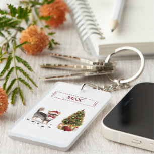 Chihuahua Funny Christmas Dog Tree Schlüsselanhänger