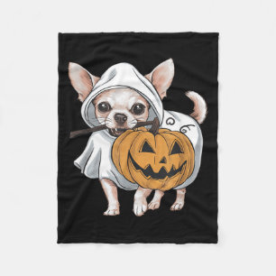 Chihuahua Geist Hund Halloween Fleecedecke