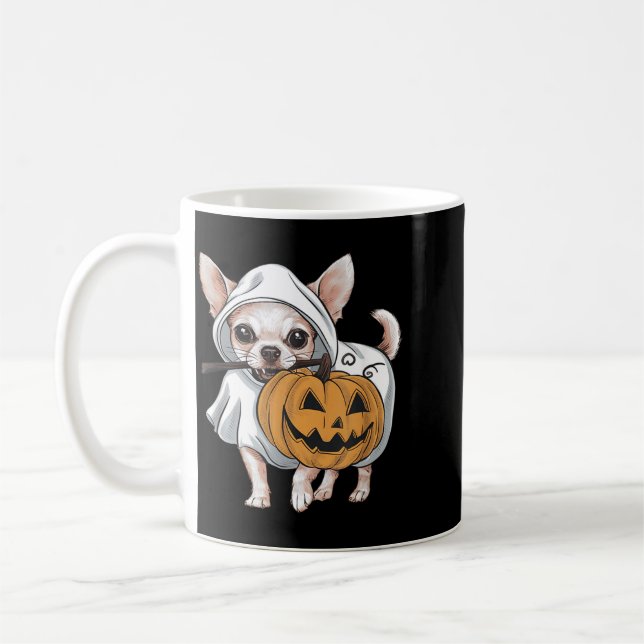 Chihuahua Geist Hund Halloween Kaffeetasse (Links)