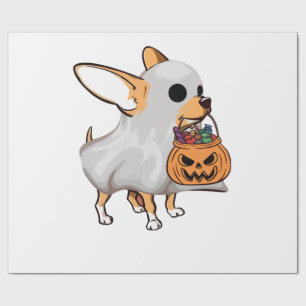 Chihuahua-Geist-Kürbis-Halloween-Shirt Geschenkpapier