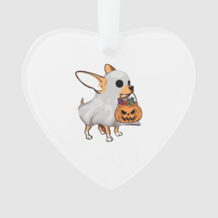 Chihuahua-Geist-Kürbis-Halloween-Shirt Ornament