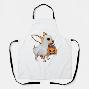 Chihuahua-Geist-Kürbis-Halloween-Shirt Schürze