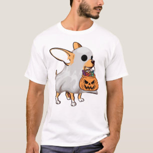 Chihuahua-Geist-Kürbis-Halloween-Shirt T-Shirt