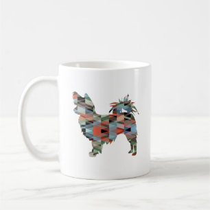 Chihuahua Geo Silhouette Karierter Kaffee Kaffeetasse