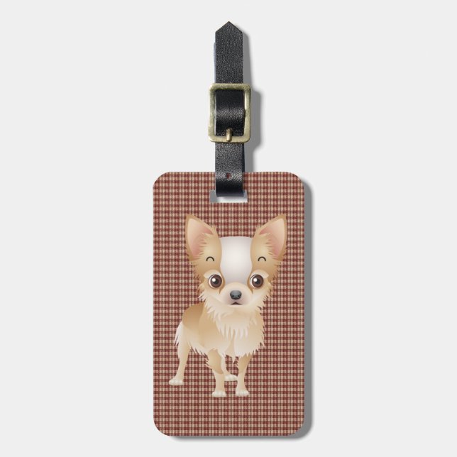 Chihuahua Gepäckanhänger (Vorderseite vertikal)