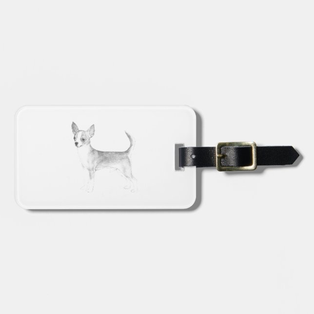 Chihuahua Gepäckanhänger (Vorderseite horizontal)