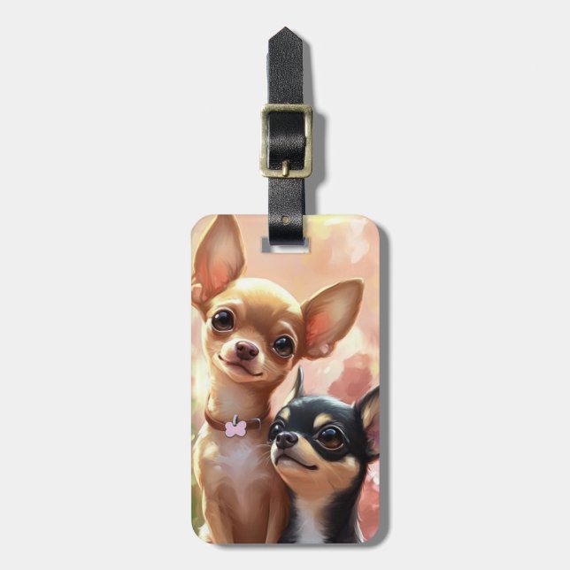 Chihuahua-Gepäckanhänger Gepäckanhänger (Vorderseite vertikal)
